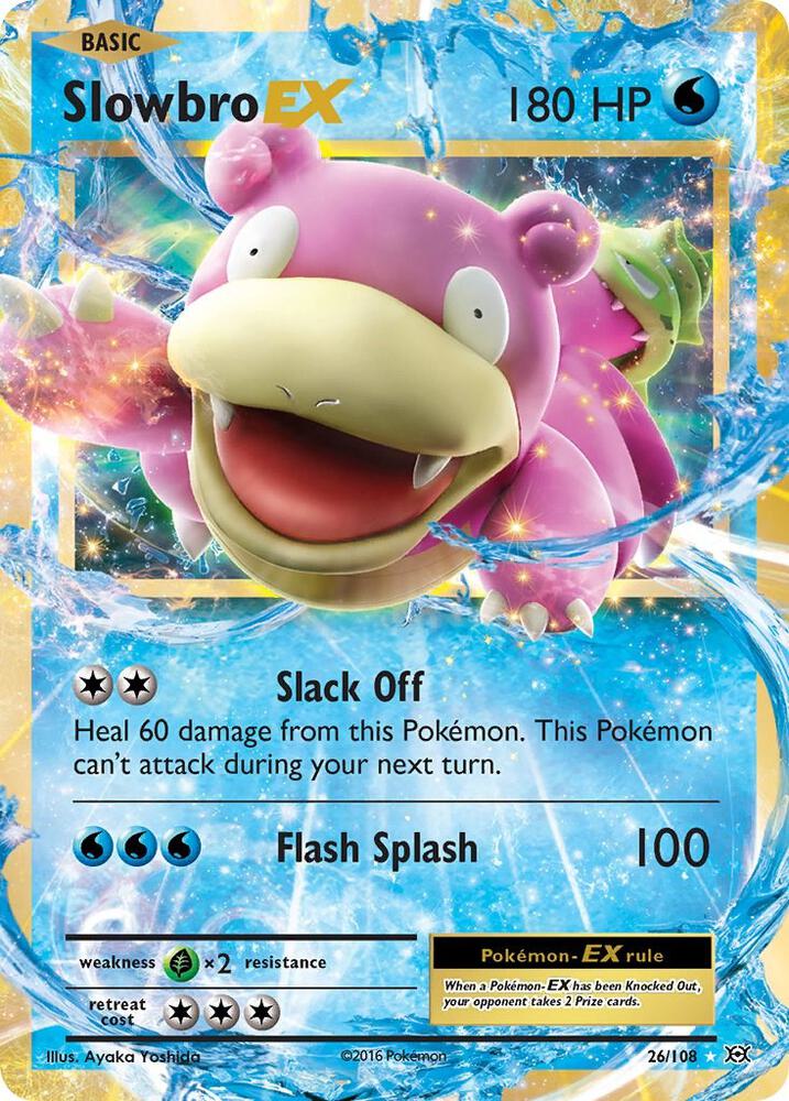 2016 Pokemon XY - Evolutions 26/108 Slowbro EX Ultra Rare