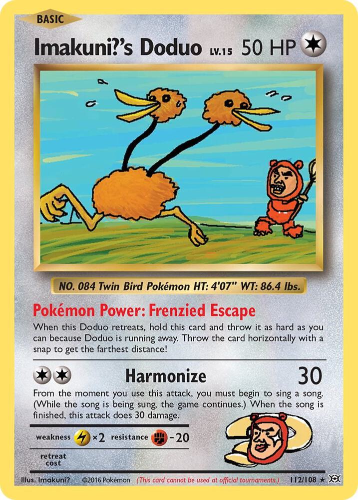 2016 Pokemon XY - Evolutions 112/108 Imakuni?'s Doduo Secret Rare