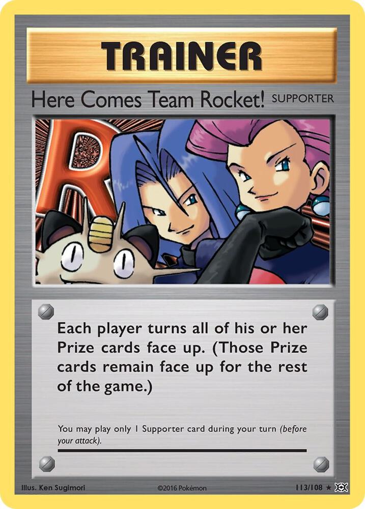 2016 Pokemon XY - Evolutions 113/108 Here Comes Team Rocket! Secret Rare