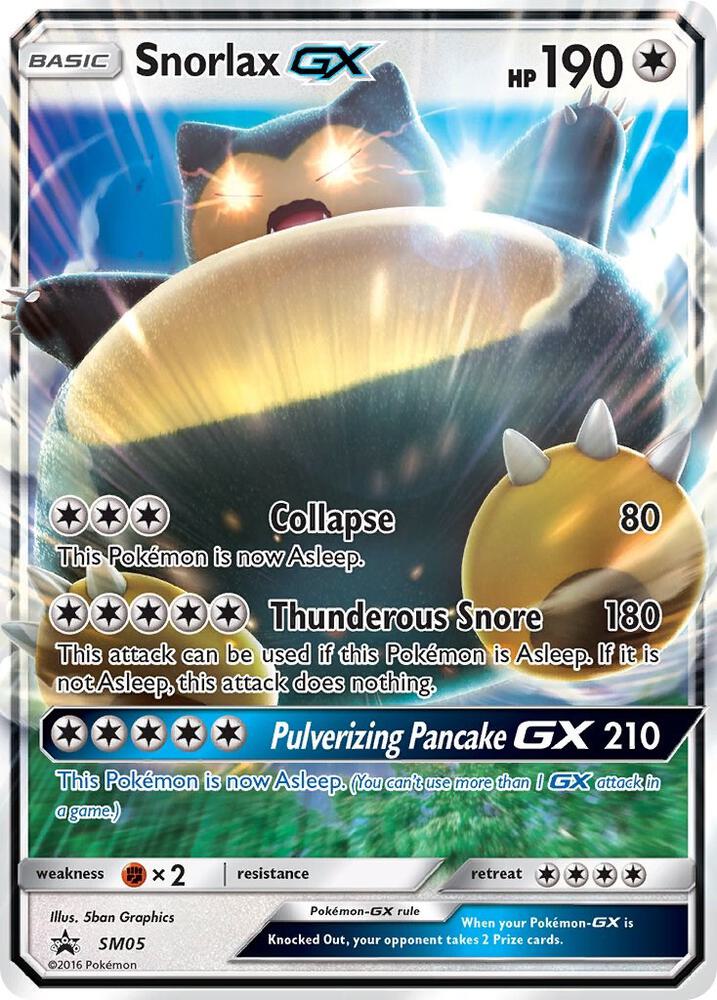 2016 Pokemon SM Promos SM05 Snorlax GX - SM05 Promo