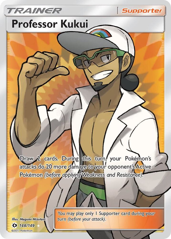 2017 Pokemon SM Base Set 148/149 Professor Kukui Full Art Ultra Rare
