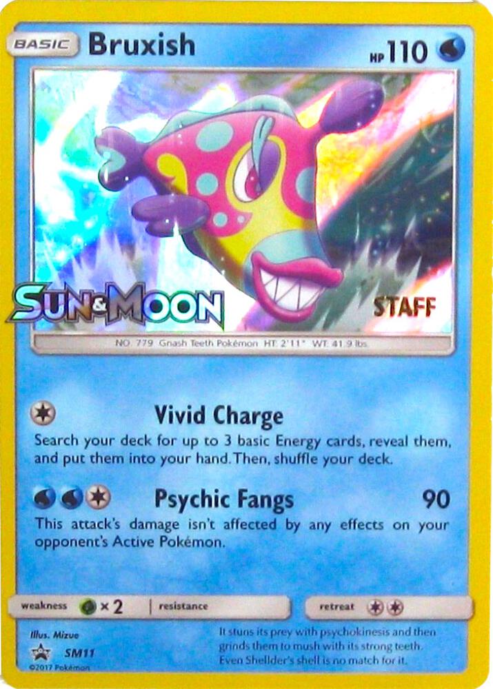 2016 Pokemon SM Promos SM11 Bruxish - SM11 (Prerelease) [Staff] Promo