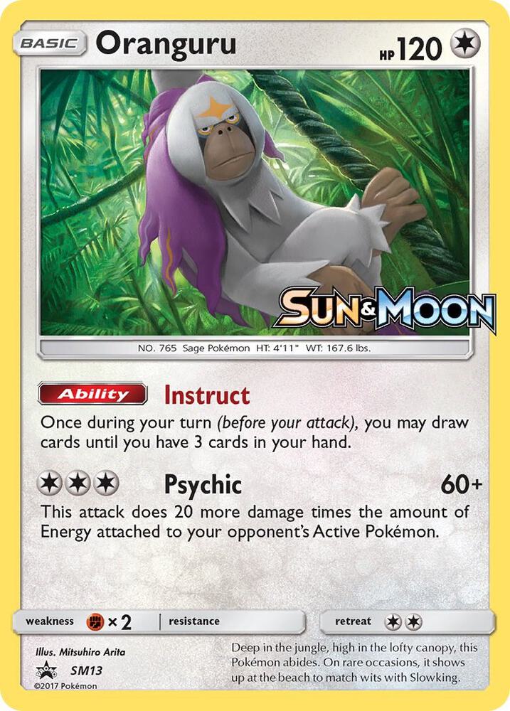 2016 Pokemon SM Promos SM13 Oranguru - SM13 (Prerelease) Promo