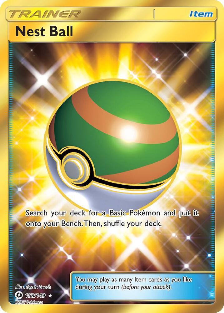 2017 Pokemon SM Base Set 158/149 Nest Ball Secret Rare