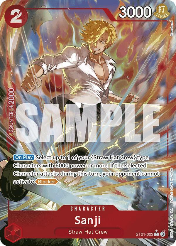 Sanji ST21-003 (Starter Deck EX: Gear 5)  - Parallel Foil
