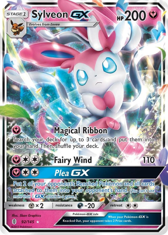 2017 Pokemon SM - Guardians Rising 92/145 Sylveon GX Ultra Rare