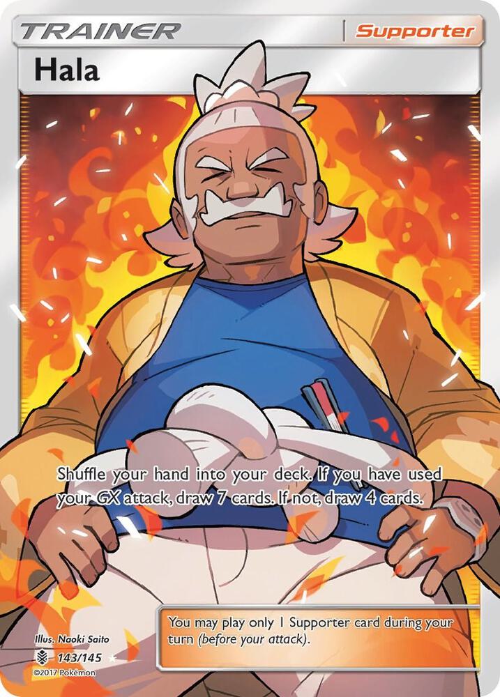 2017 Pokemon SM - Guardians Rising 143/145 Hala Full Art Ultra Rare