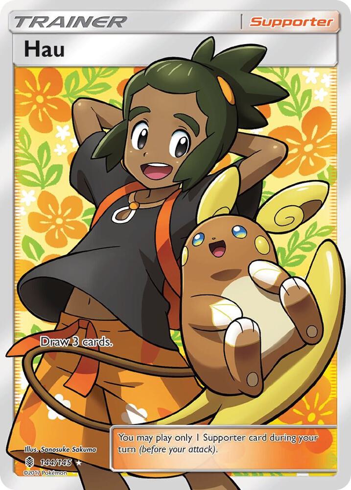 2017 Pokemon SM - Guardians Rising 144/145 Hau Full Art Ultra Rare