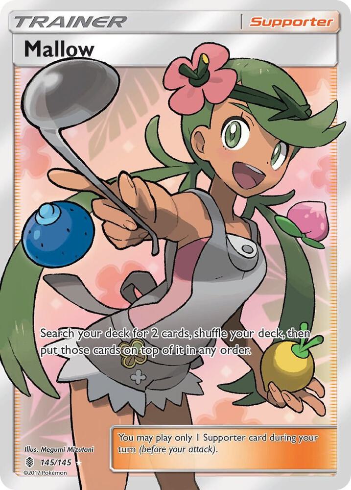 2017 Pokemon SM - Guardians Rising 145/145 Mallow Full Art Ultra Rare