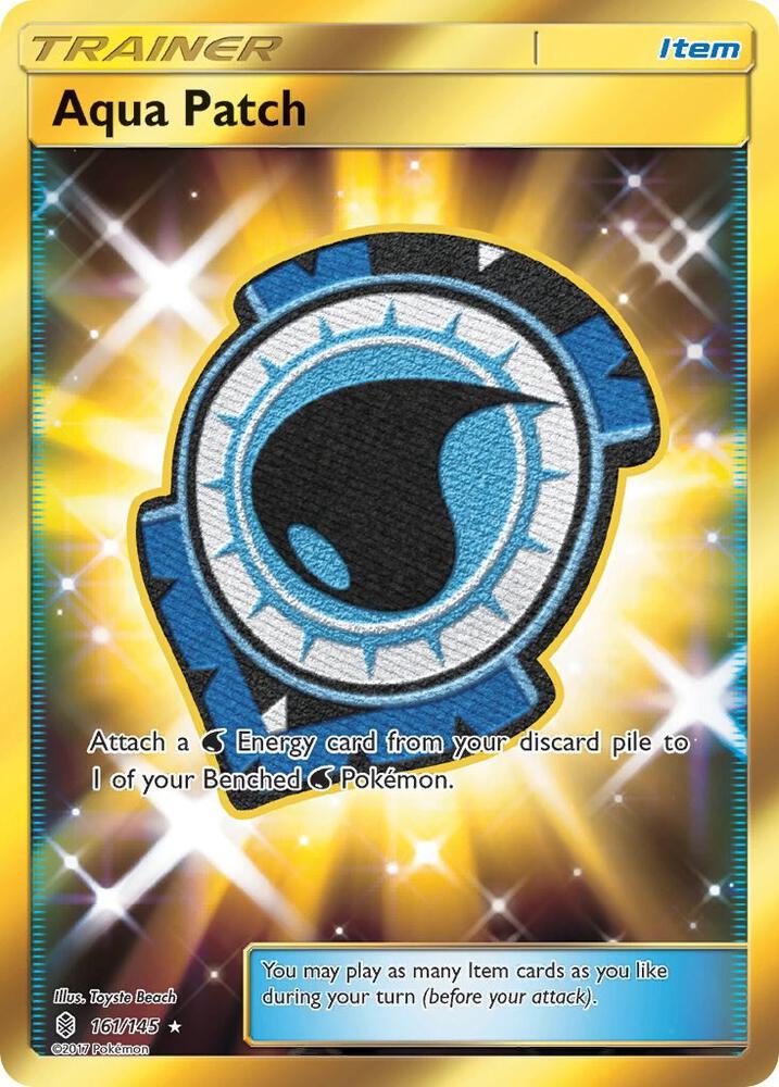 2017 Pokemon SM - Guardians Rising 161/145 Aqua Patch Secret Rare
