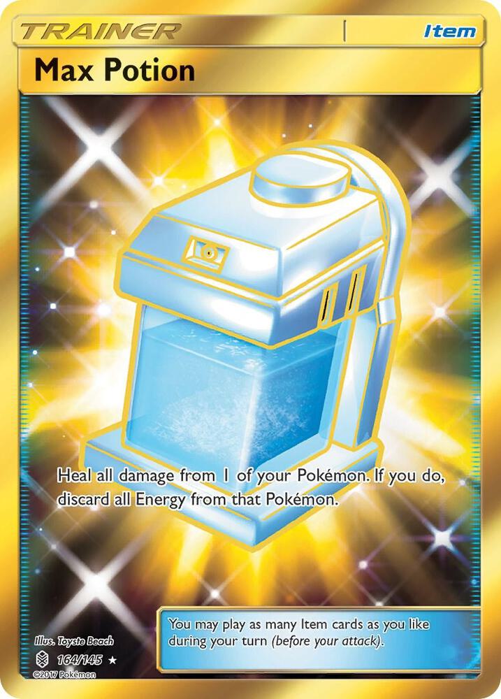 2017 Pokemon SM - Guardians Rising 164/145 Max Potion Secret Rare