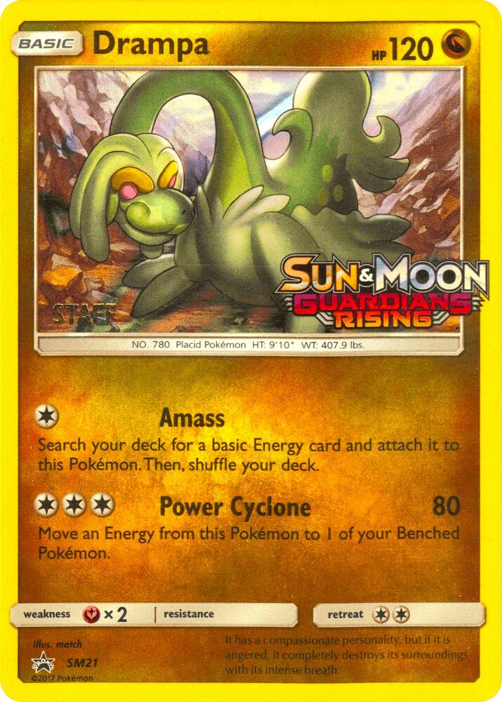 2016 Pokemon SM Promos SM21 Drampa - SM21 (Prerelease) [Staff] Promo
