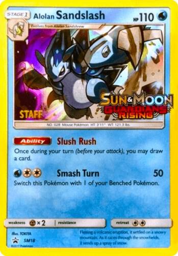 2016 Pokemon SM Promos SM18 Alolan Sandslash - SM18 (Prerelease) [Staff] Promo