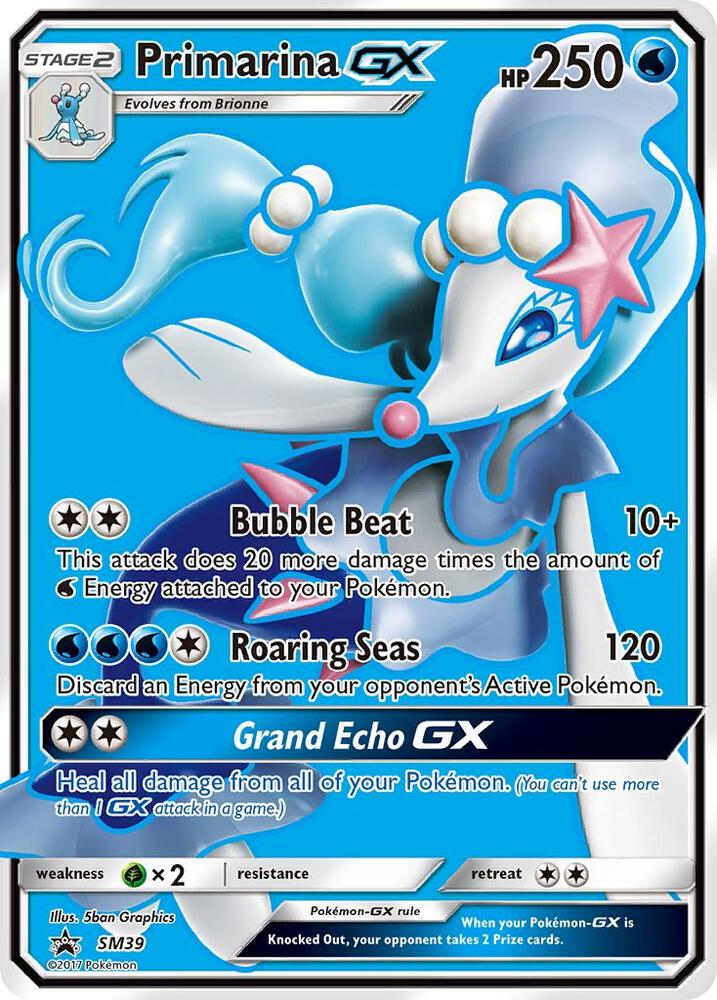 2016 Pokemon SM Promos SM39 Primarina GX - SM39 Promo