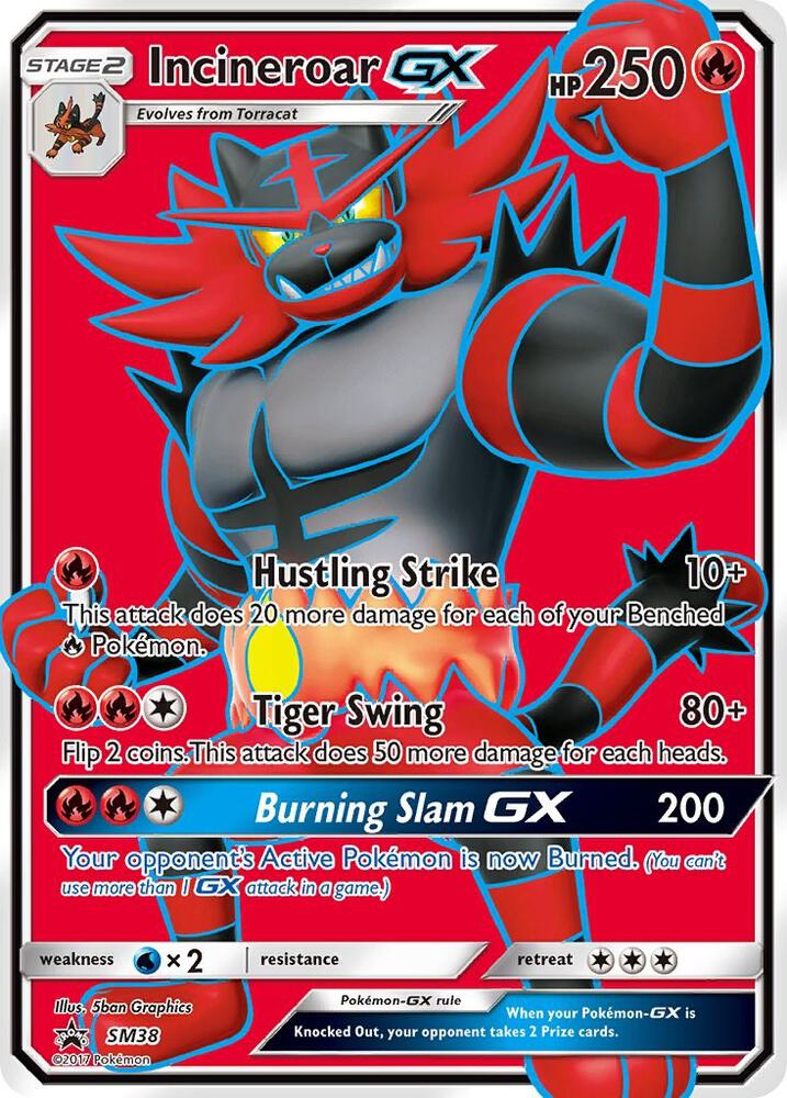 2016 Pokemon SM Promos SM38 Incineroar GX - SM38 Promo