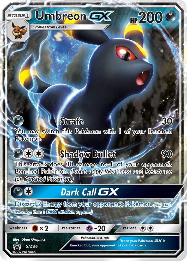2016 Pokemon SM Promos SM36 Umbreon GX - SM36 Promo