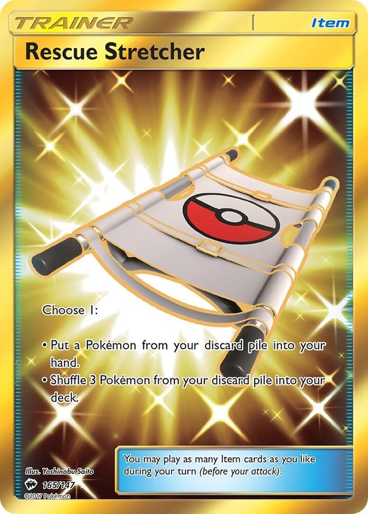 2017 Pokemon SM - Burning Shadows 165/147 Rescue Stretcher Secret Rare