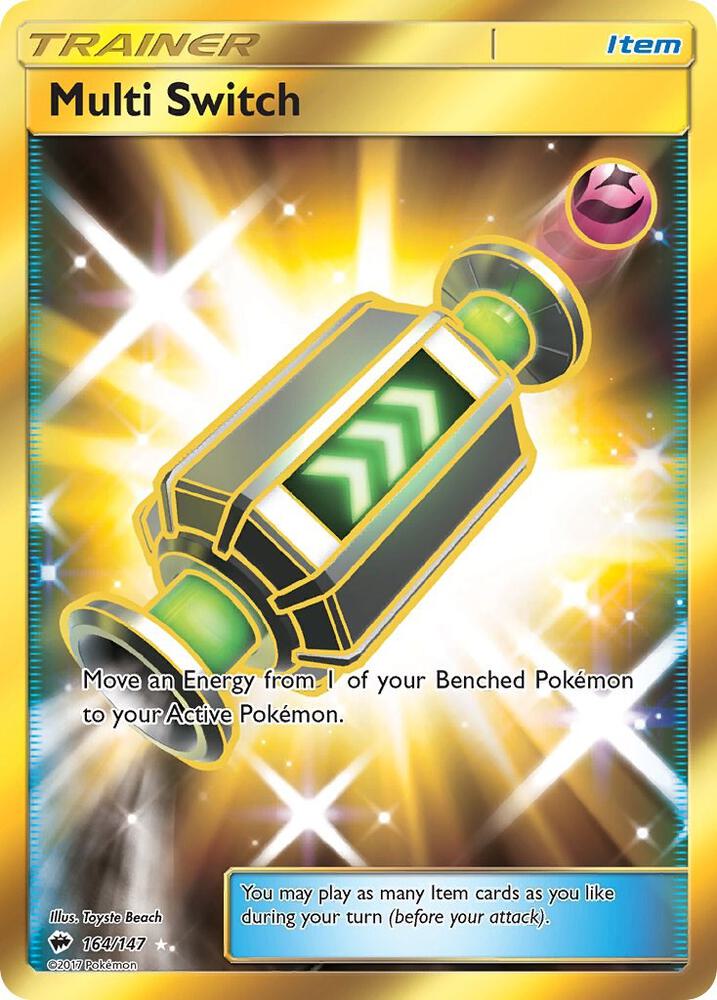 2017 Pokemon SM - Burning Shadows 164/147 Multi Switch Secret Rare