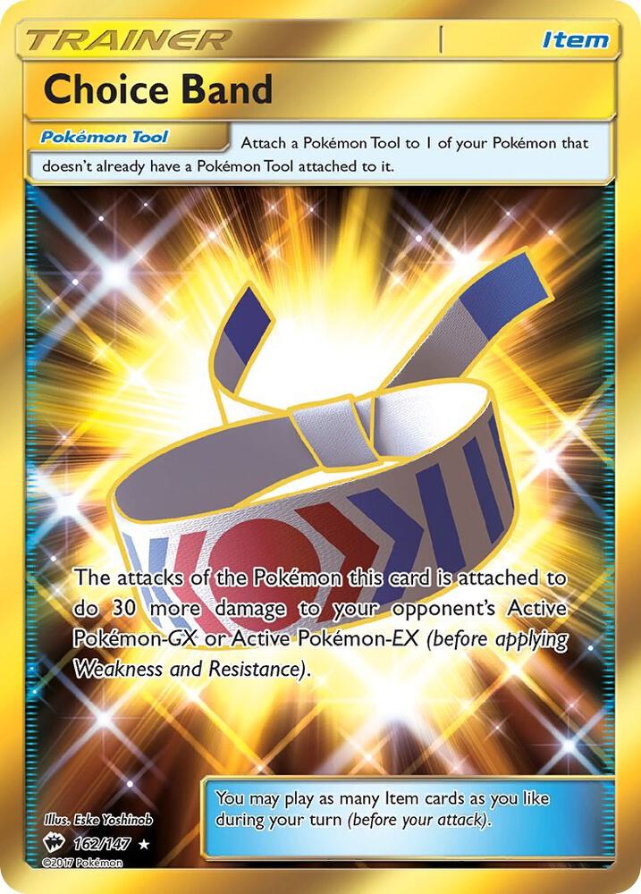 2017 Pokemon SM - Burning Shadows 162/147 Choice Band Secret Rare