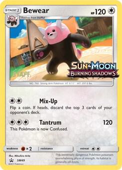 2016 Pokemon SM Promos SM49 Bewear - SM49 (Prerelease) [Staff] Promo