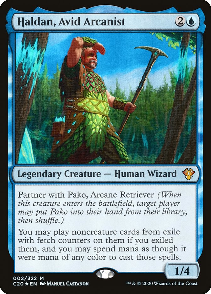 Haldan, Avid Arcanist 2/322 (Commander 2020)  - Foil