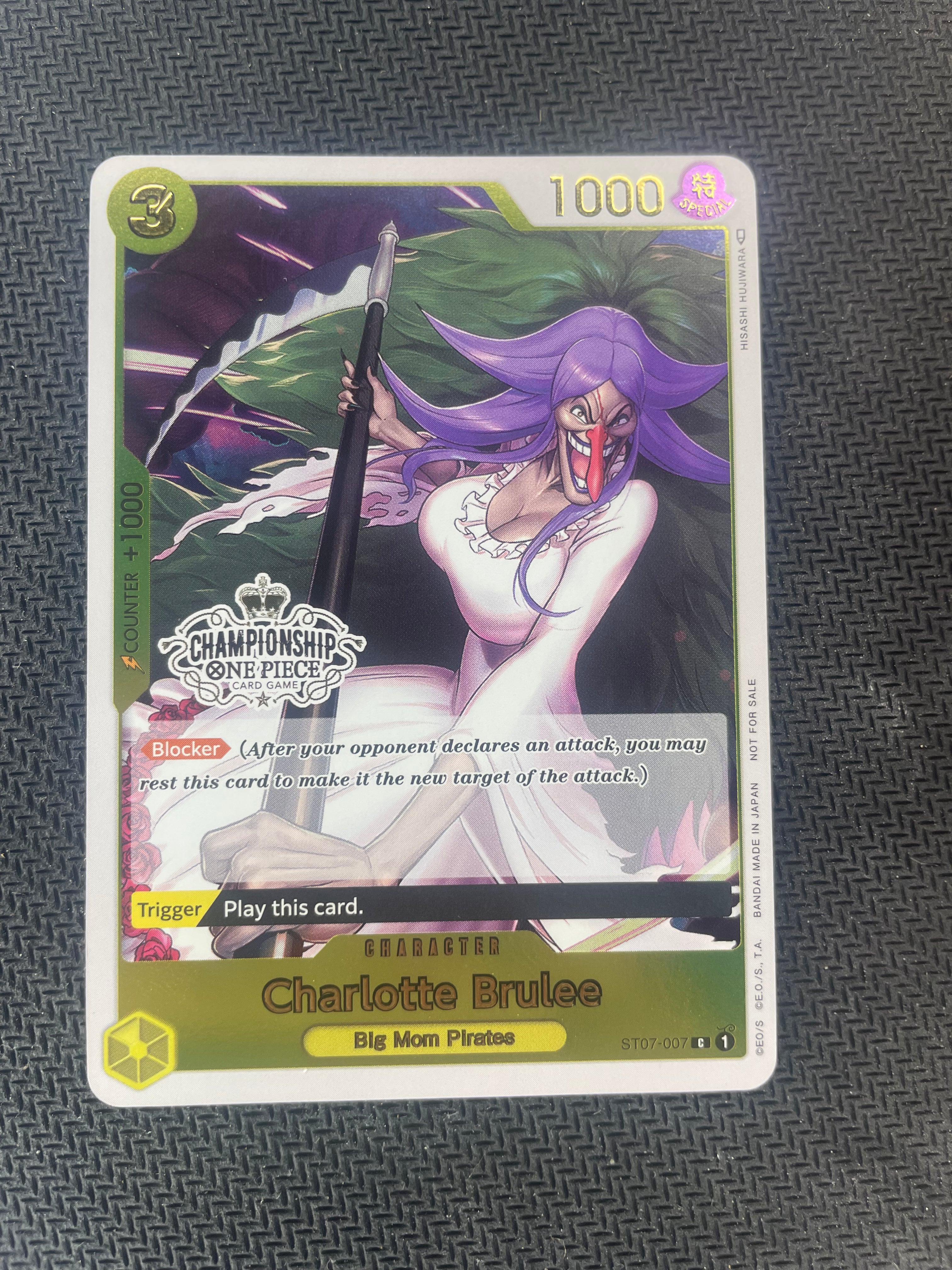 One Piece TCG Starter Deck 7 ST07-007 Charlotte Brulee Championship Pr One Piece TCG Starter Deck 7 ST07-007 Charlotte Brulee Championship Pr