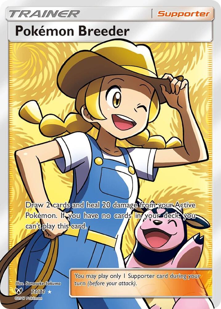 2017 Pokemon Shining Legends 73/73 Pokemon Breeder (Full Art) Ultra Rare