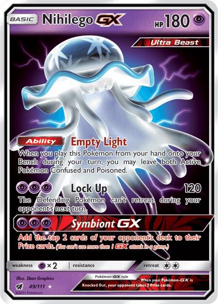 2017 Pokemon SM - Crimson Invasion 49/111 Nihilego GX Ultra Rare