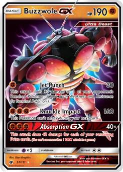 2017 Pokemon SM - Crimson Invasion 57/111 Buzzwole GX Ultra Rare