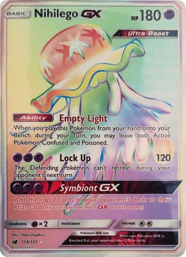 2017 Pokemon SM - Crimson Invasion 114/111 Nihilego GX Secret Rare