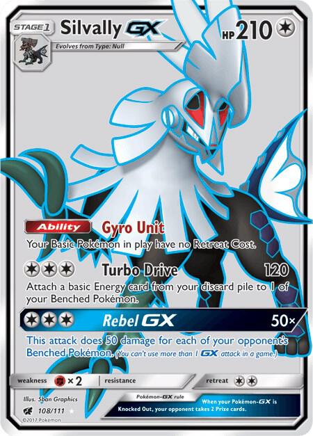 2017 Pokemon SM - Crimson Invasion 108/111 Silvally GX (Full Art) Ultra Rare