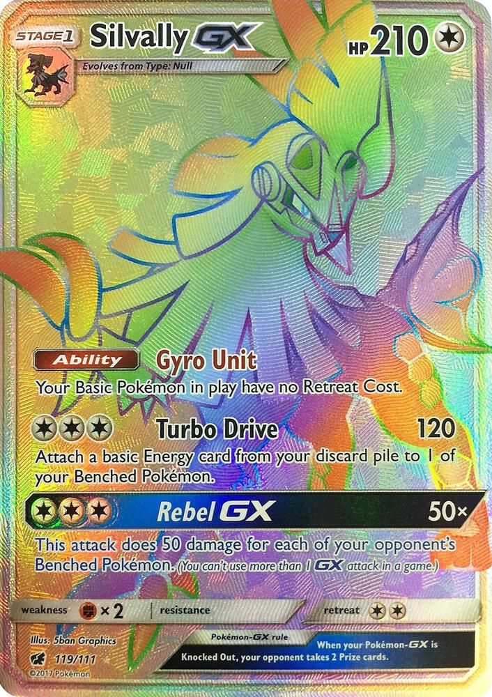 2017 Pokemon SM - Crimson Invasion 119/111 Silvally GX Secret Rare