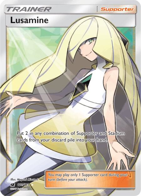2017 Pokemon SM - Crimson Invasion 110/111 Lusamine (Full Art) Ultra Rare