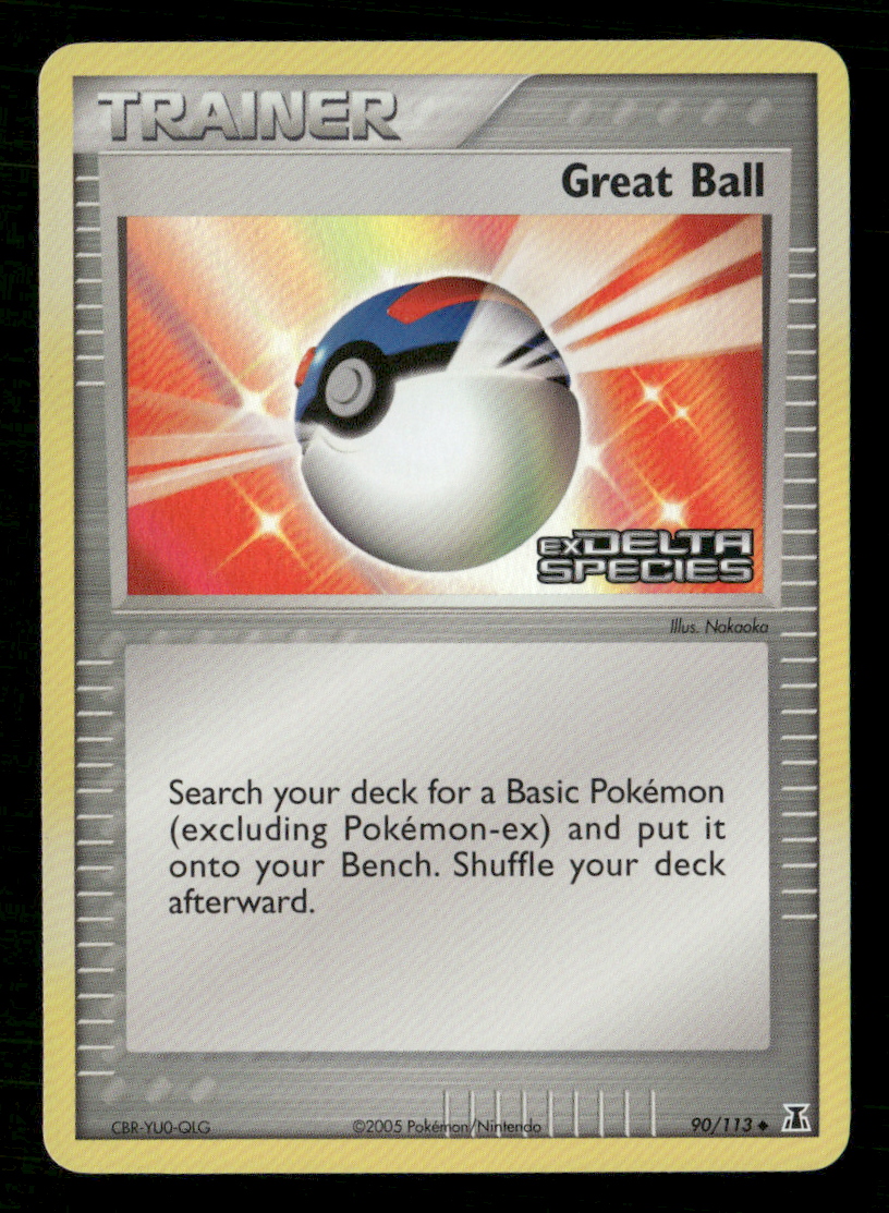 2005 Pokemon Delta Species 90/113 Great Ball Uncommon Reverse Holo Stamped LP