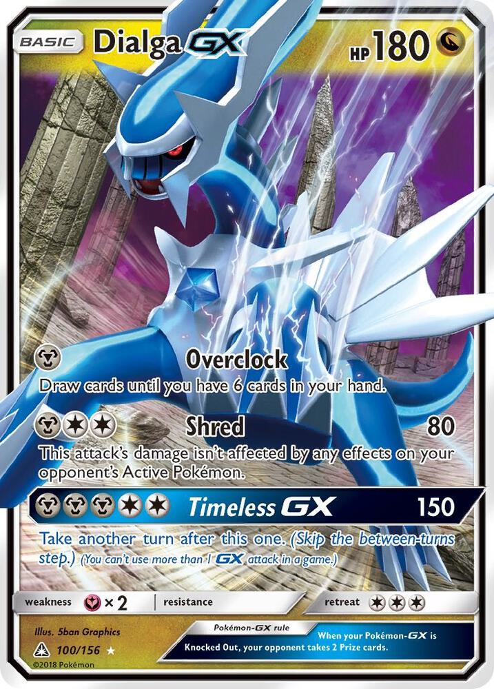 2018 Pokemon SM - Ultra Prism 100/156 Dialga GX Ultra Rare