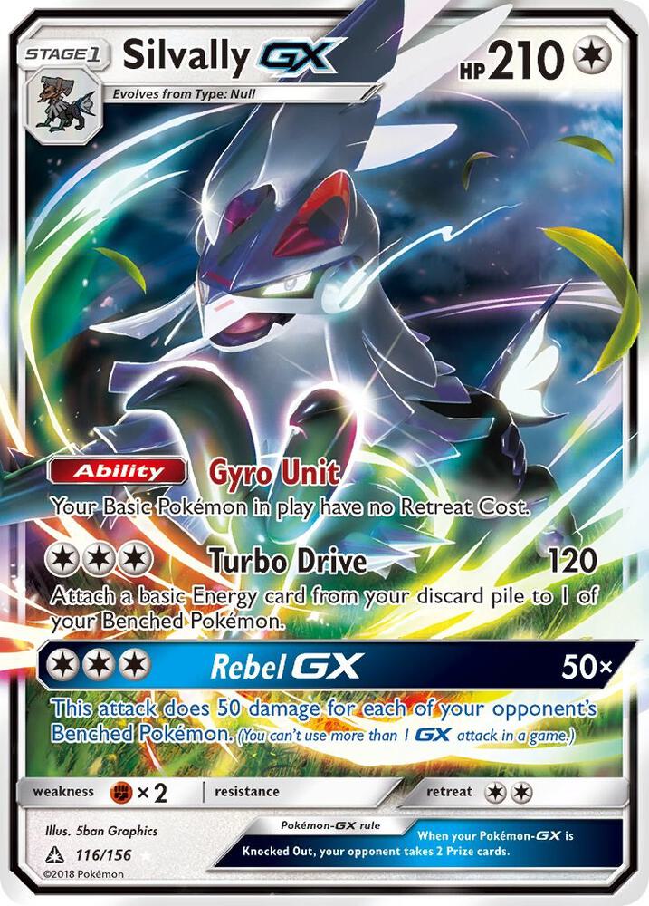 2018 Pokemon SM - Ultra Prism 116/156 Silvally GX Ultra Rare