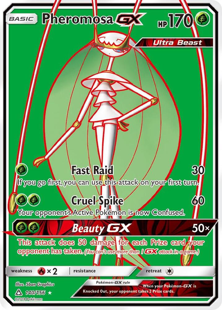 2018 Pokemon SM - Ultra Prism 140/156 Pheromosa GX (Full Art) Ultra Rare