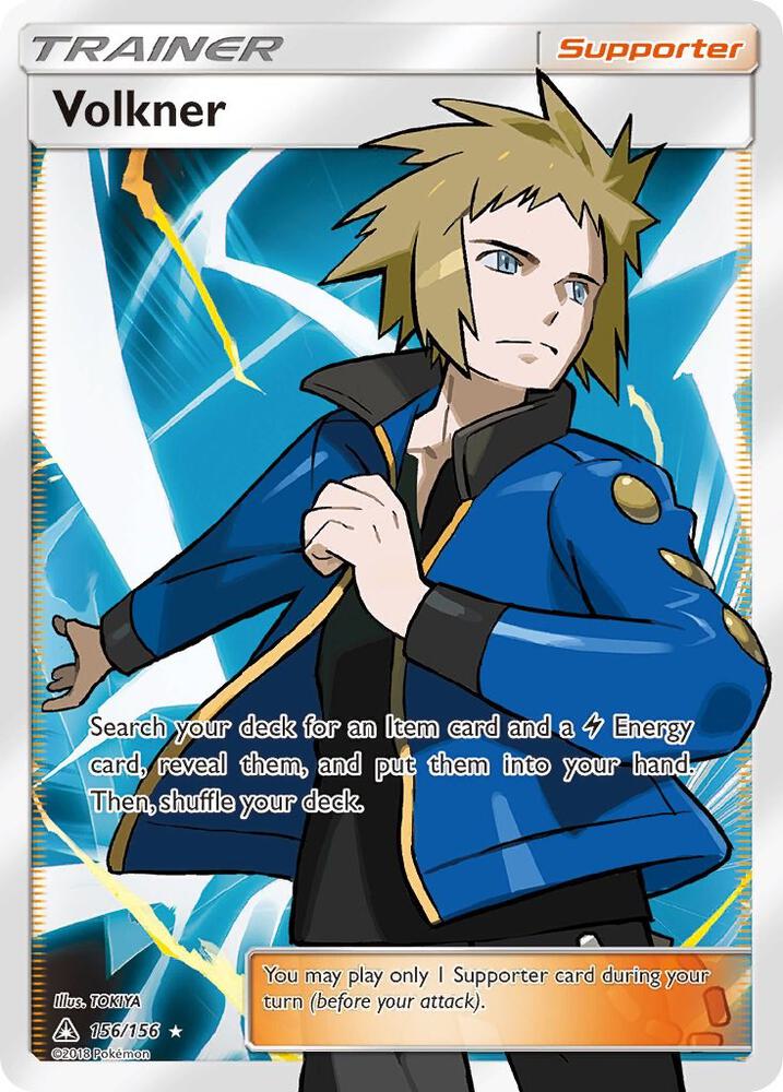 2018 Pokemon SM - Ultra Prism 156/156 Volkner (Full Art) Ultra Rare