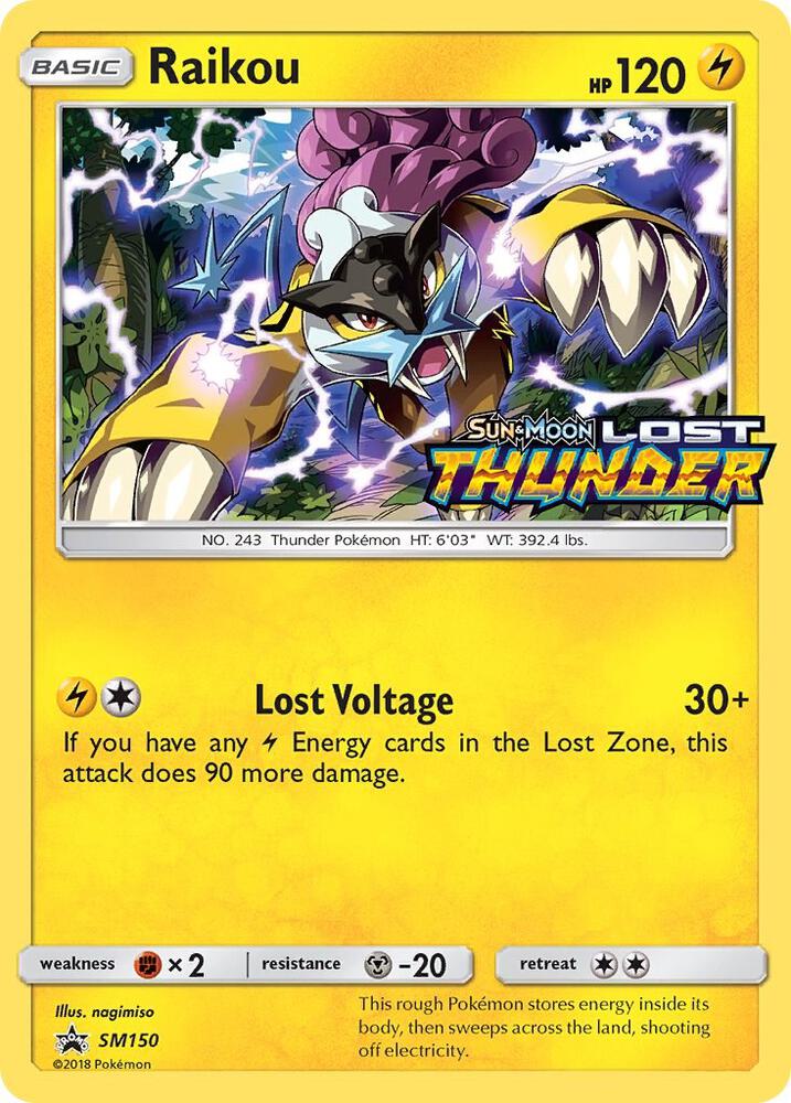 2016 Pokemon SM Promos SM150 Raikou - SM150 (Prerelease) Promo