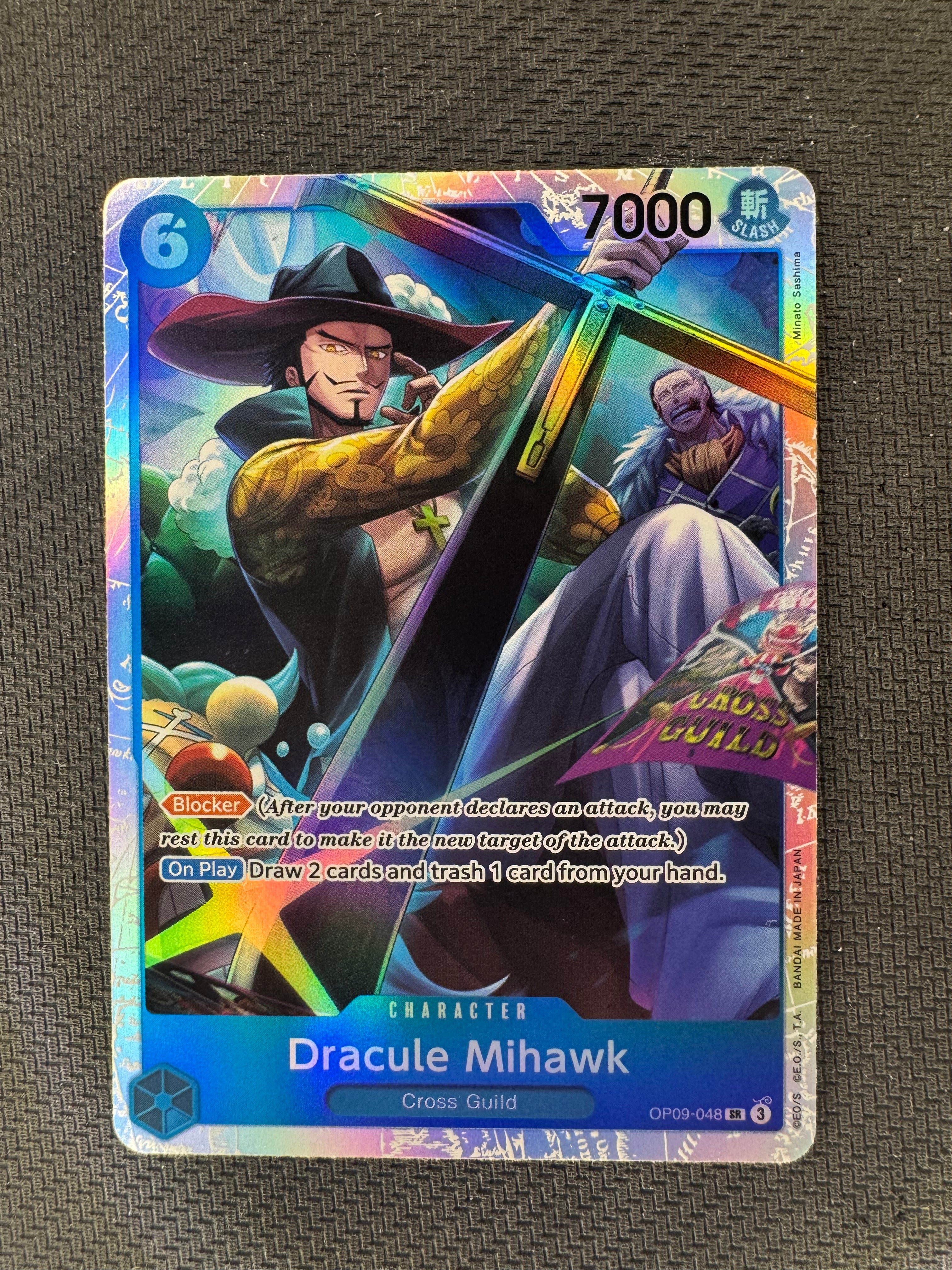 One Piece TCG OP09-048 Dracule Mihawk SR One Piece TCG OP09-048 Dracule Mihawk SR