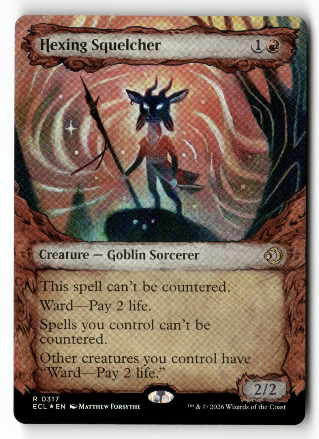MTG Lorwyn Eclipsed 317 Hexing Squelcher (Showcase) R NM