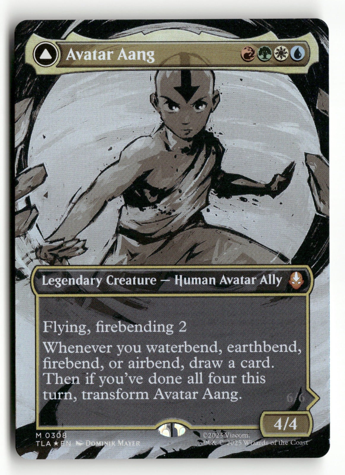 MTG Avatar: The Last Airbender 308 Avatar Aang (Borderless) M NM