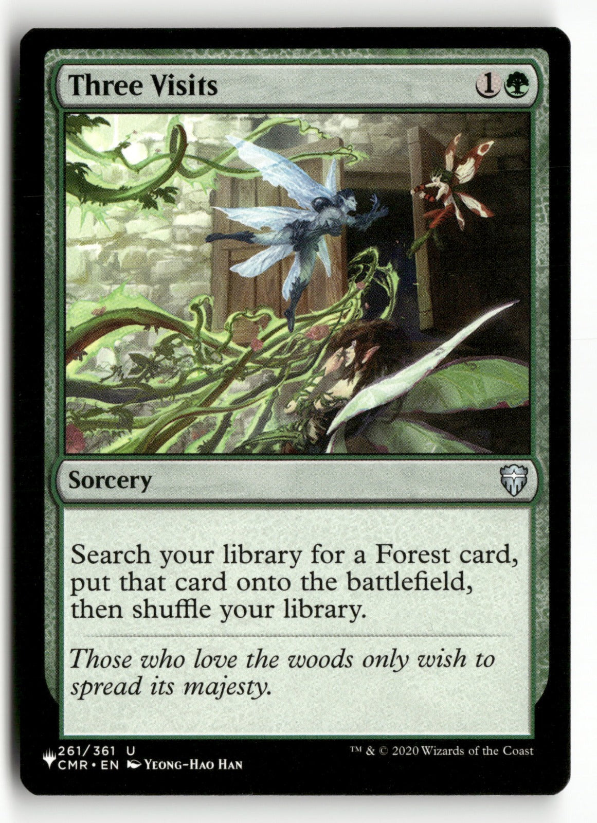 MTG Commander Legends 686 Three Visits (Extended Art) U NM