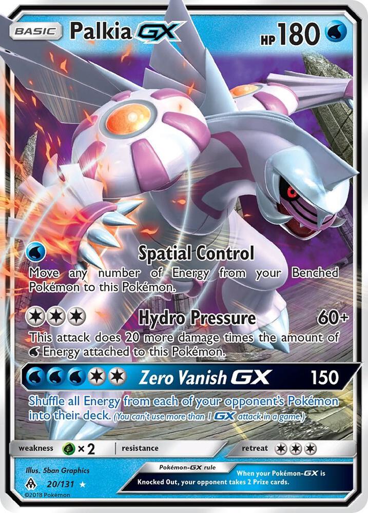 2018 Pokemon SM - Forbidden Light 20/131 Palkia GX Ultra Rare