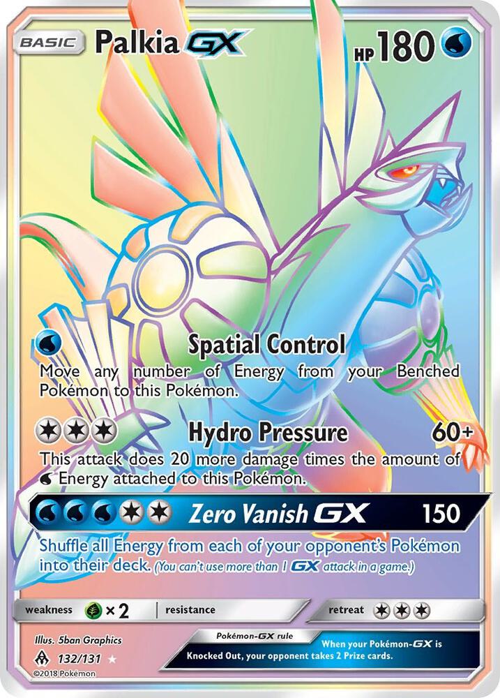 2018 Pokemon SM - Forbidden Light 132/131 Palkia GX Secret Rare