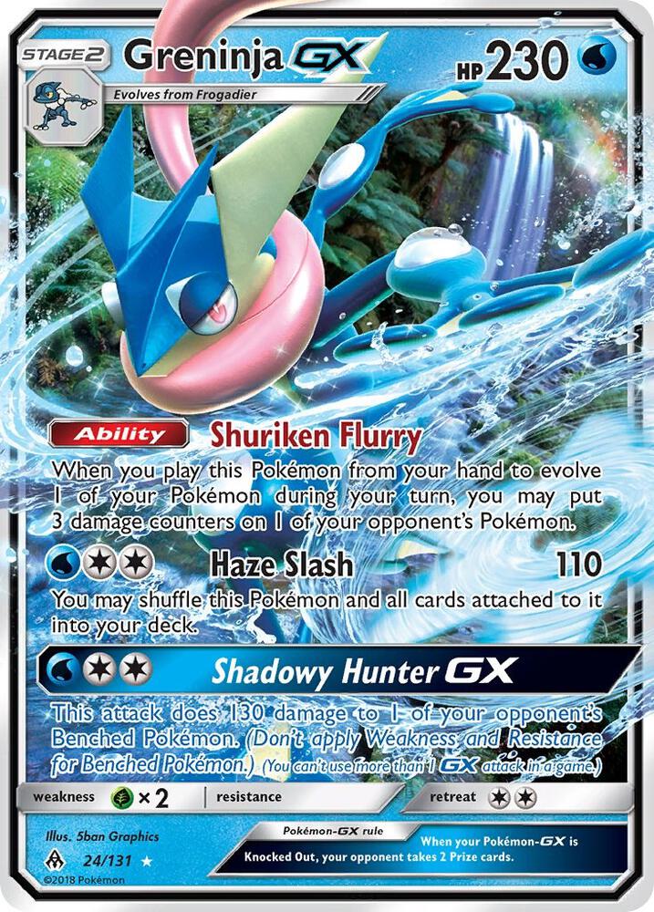 2018 Pokemon SM - Forbidden Light 24/131 Greninja GX Ultra Rare