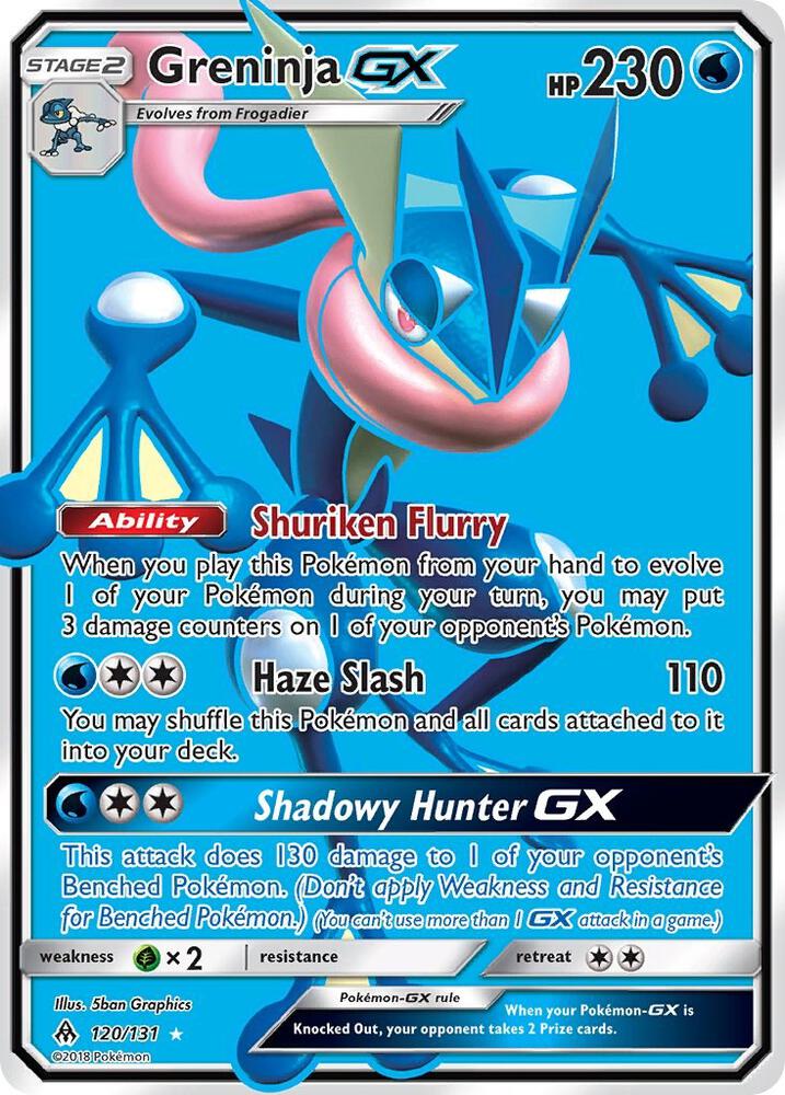 2018 Pokemon SM - Forbidden Light 120/131 Greninja GX (Full Art) Ultra Rare