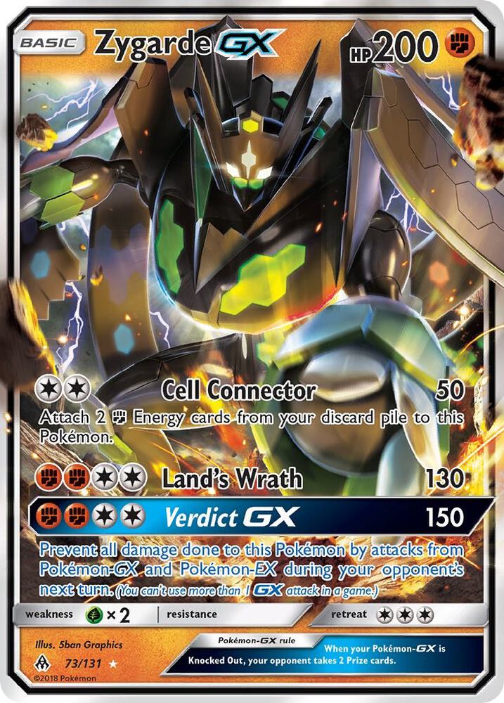 2018 Pokemon SM - Forbidden Light 73/131 Zygarde GX Ultra Rare