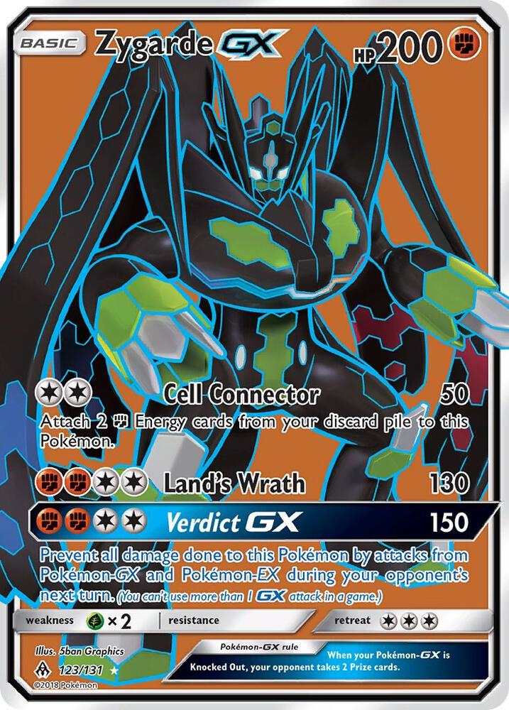 2018 Pokemon SM - Forbidden Light 123/131 Zygarde GX (Full Art) Ultra Rare