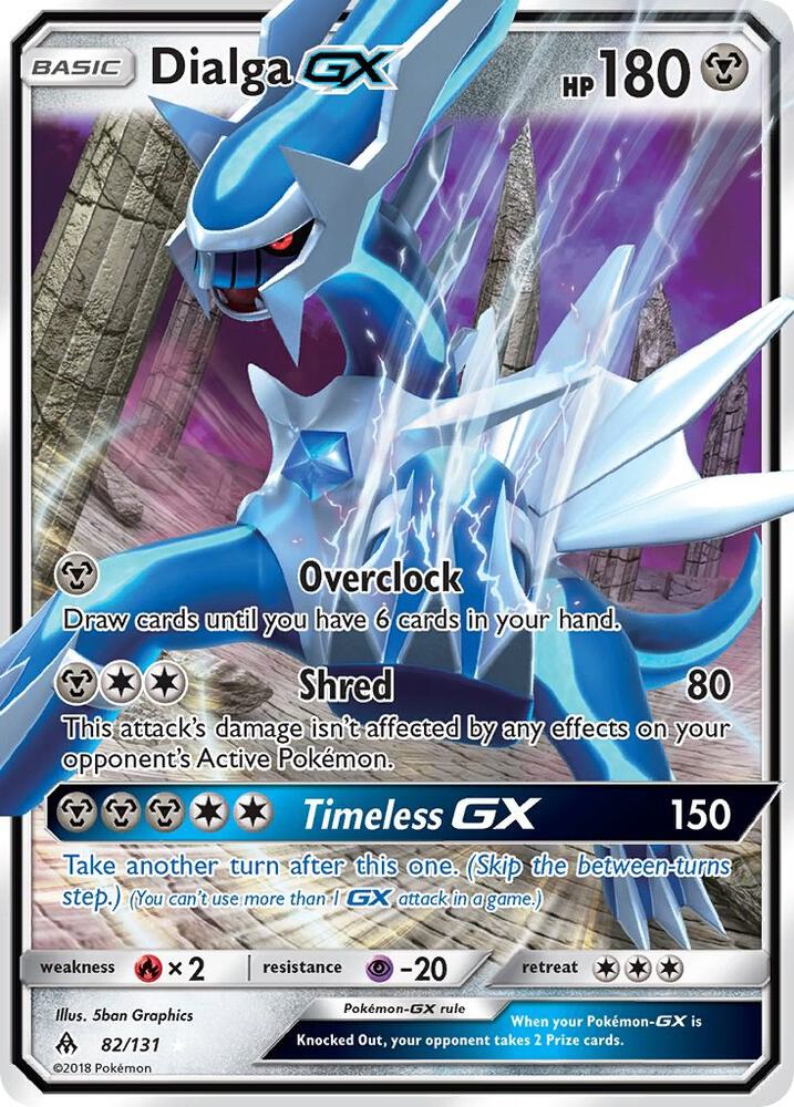 2018 Pokemon SM - Forbidden Light 82/131 Dialga GX Ultra Rare